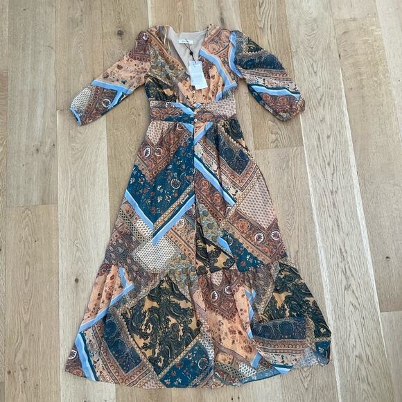 Nocturne Print Midi Dress Multi Colored - Picture 1 of 12